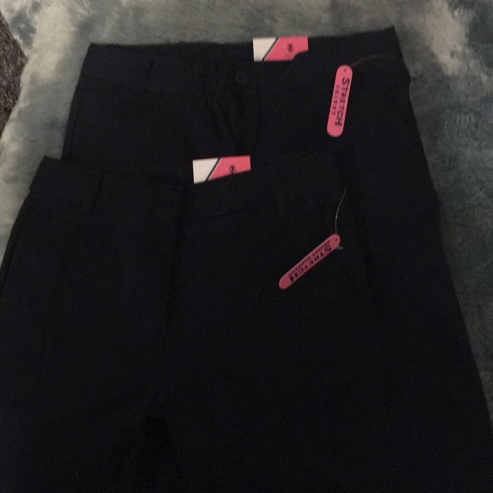 Navy Chinos adjustable waist 14 Slim NWT